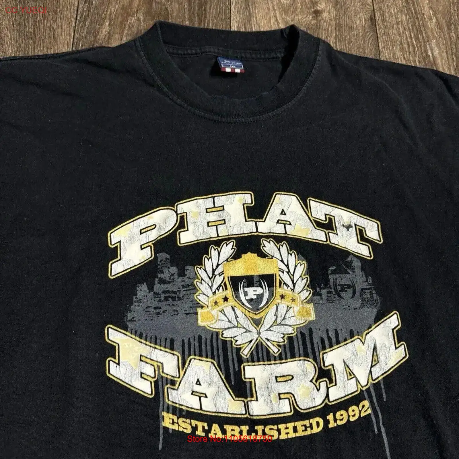 Kaos Hitam Vintage Y2K Phat Fa - Urban Farming Usa ulasan dan harga
