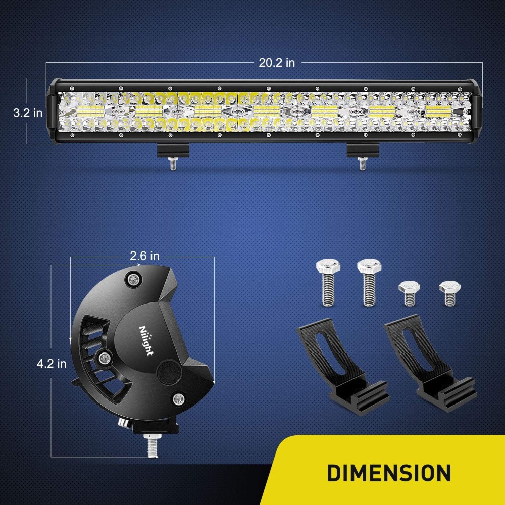 Set Lampu LED Bar Nilight 20'C - Flood Tray Table ulasan dan harga