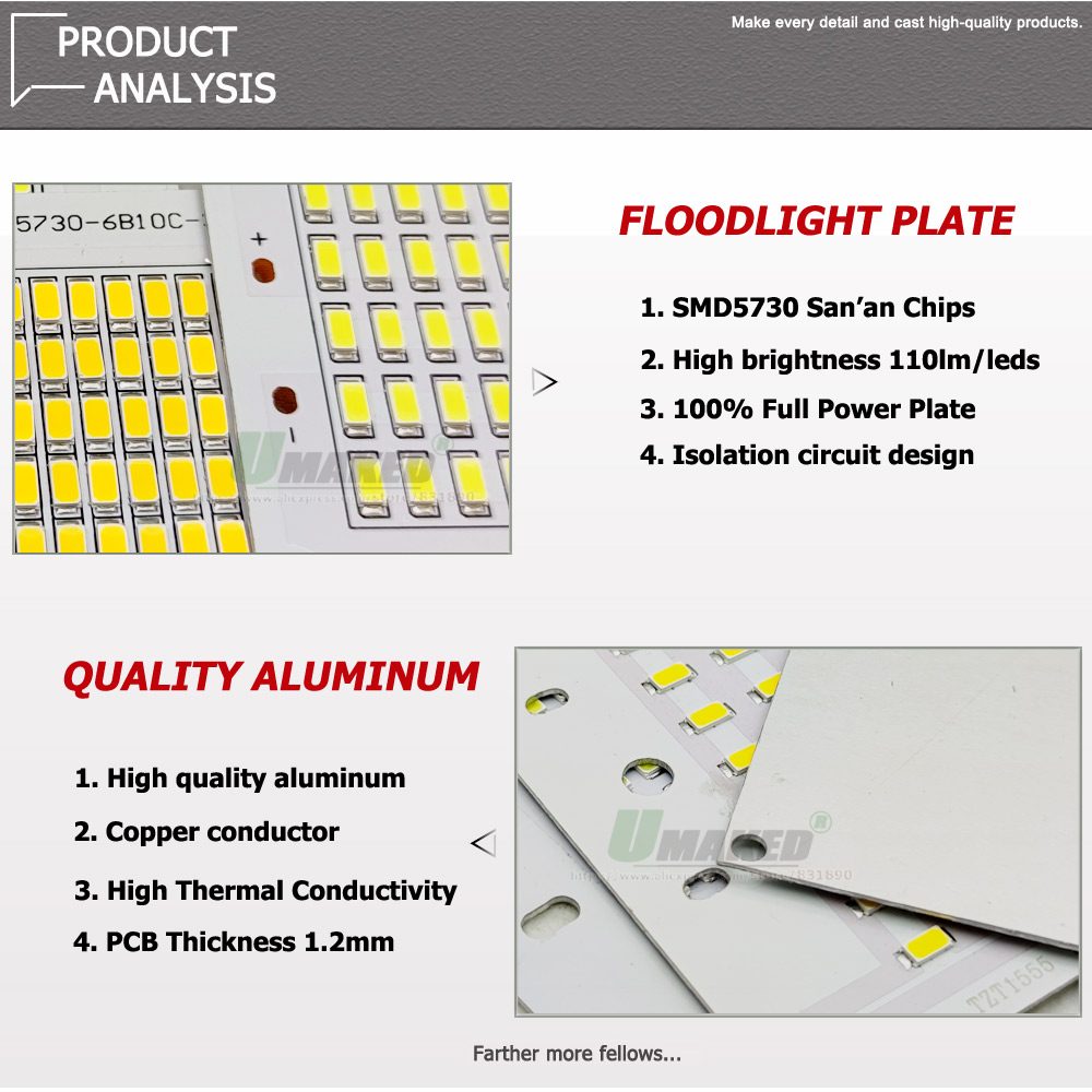 50W LED PCB + Kit Pelat Lampu  - Flood Tray Table ulasan dan harga