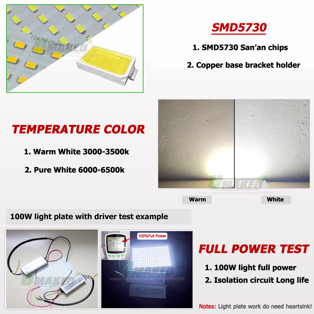 50W LED PCB + Kit Pelat Lampu  - Flood Tray Table ulasan dan harga